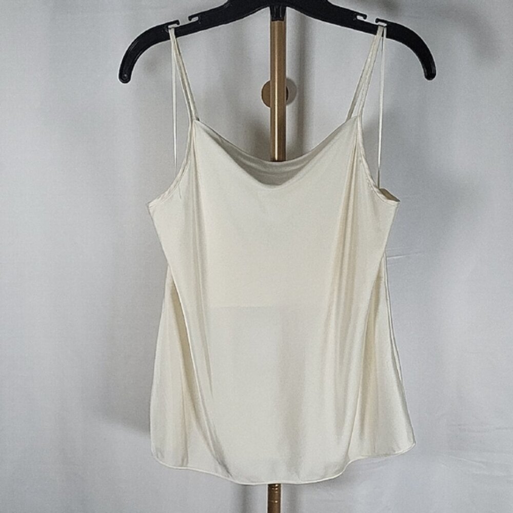 Le' AL.X‎ Ivory Silk Blend Cowl Neck Camisole Top SZ XL NWT